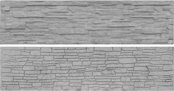 Betonová deska rovná oboustranná - štípaný kámen - šedá