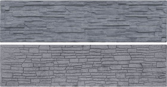 Betonová deska rovná oboustranná - štípaný kámen - grafit/antracit