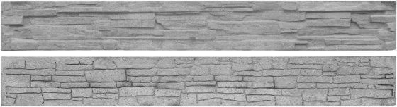 Betonová deska soklová oboustranná - štípaný kámen - šedá