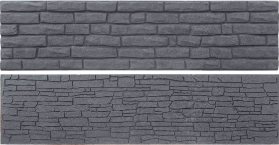 Betonová deska rovná oboustranná - cihla baculatá - grafit/antracit