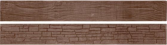 Betonová deska soklová oboustranná - dřevo - hnědá