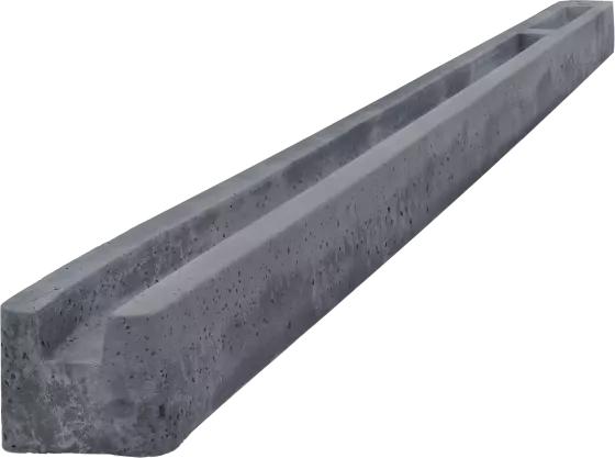 Concrete end post for 1,75 m fence (245 cm) - smooth - graphite
