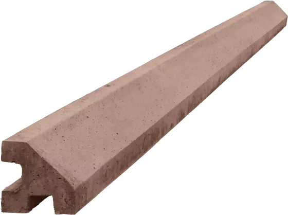 Concrete corner post for 2,0 m fence (280 cm) - brown