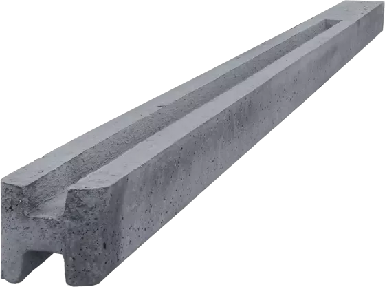 Betonový sloupek průběžný na 2,5 m plot (340 cm) hladký - grafit