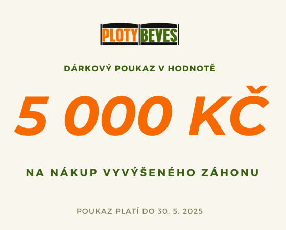 Dárkové vouchery na vyvýšené betonové záhony Beves