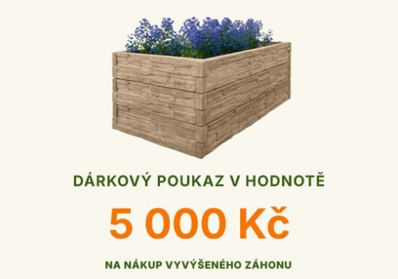 Dárkové vouchery na vyvýšené betonové záhony Beves